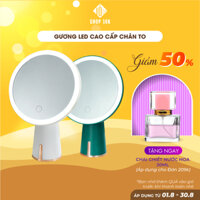 Gương tròn để bàn đèn LED trang điểm, kiểu dáng chân to Shop10k -SP005359