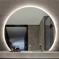 Gương tròn khuyết, gương đèn led treo tường, gương decor phong cách độc lạ cách điệu không gian - Azdecor shop