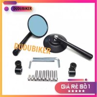 Gương tròn rizoma gắn xe máy xe điện nhôm CNC cao cấp, đường kính 9cm