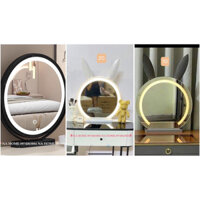 Gương tròn , tai thỏ Gương LED treo tường, phòng tắm, bàn trang điểm phong cách độc lạ
