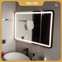 Gương Viền Thép Sơn Tĩnh Điện HCN, Oval, Elip , Vòm Chùa Led Viền Có Cảm Ứng TB21-PB ( Gương Phổ Thông )
