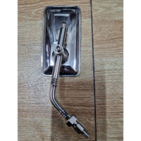 Gương vuông inox chiếu hậu xe máy (ren 8ly)