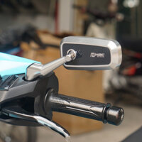 Gương xe máy H2C Bạc & Đen