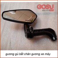Gương xe máy, mặt kính trắng, thời trang, nhỏ gọn quan sát tốt cho mọi xe máy