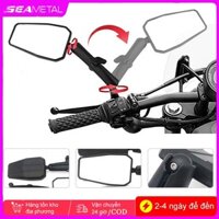 Gương xe máy SEAMETAL Chân Gương Gập Xoay 360 độ Gắn Xe Máy Gương Đa Năng Xe Máy Tay Lái Gương