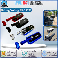 Gương xe máy thời trang cao cấp rizoma H2C vuông chân ngắn nhôm cnc