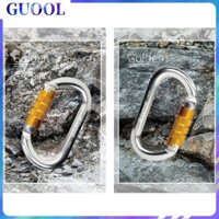 Guool Carabiner Cổng vít xoắn 25KN Khóa tự động khóa để leo núi