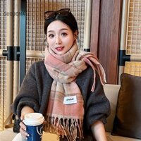 Guouqna Giả Khăn Cashmere Cho Nữ Ấm sel Khăn Choàng Tất Cả Trận Đấu Kẻ Sọc Khăn BASL