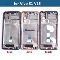 Guoy- Dành Cho Vivo S1 V15 Khung Trước LCD Hoàn Toàn Mới Mặt Trước Nhà Ở Cho Vivo S1 V15 LCD Viền Điện Thoại Thay Thế Hàng Đầu AAA Hồng