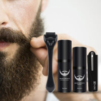 GURU Hair Growth Enhancer Thicker Oil Serum Nourishing Leave-In Conditioner Facial Grooming Care Oil Roller Beard Growth Kit with Comb