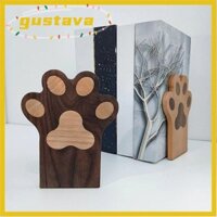Gustava Cat Claw Bookend, Kệ sách hoạt hình bằng gỗ, Hộp đựng sách dễ thương chống trượt