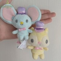 Gutgojo Chuột Giai Điệu, Túi Đồ Chơi Nhồi Bông Charm Flat Sóc Đồ Chơi Sang Trọng, Hoạt Hình Ngoại Vi Đáng Yêu Móc Khóa Chuột Đồ Chơi Lông Tơ Móc Khóa Sang Trọng Quà Tặng Bé Gái