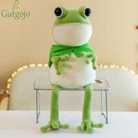 Gutgojo Ếch Đồ Chơi Sang Trọng, Có Áo Choàng Búp Bê Ếch Xanh Mềm, Gối Sang Trọng Thú Nhồi Bông Plushie Huggable Dài Legged Ếch Trẻ Em Quà Tặng