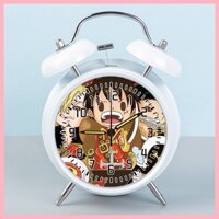 [Guyn] Đồng hồ báo thức ONE PIECE Luffy Anime ONE PIECE Chuông ngoại vi Đồng hồ báo thức có thể sạc lại Luffy Zoro Sinh viên Thức dậy Dụng cụ tiện dụng Chuông kim loại Zoro Chopper Ace