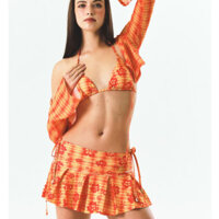 Gwenny M-XL Bikini gợi cảm Hàn Quốc đi biển tour màu hồng cam dây áo tắm nữ