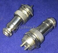 GX16-2P Jack 2 chân, giắc 2 chân, đầu nối 2 chân, Jack GX16-2P (Plug + socket);