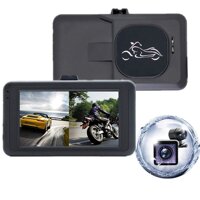 GYAM Motorcycle Camera Driving Recorder Dual Lens 1080P Motorbike Dash Cam, IP67 Waterproof Sports Action Camera, DVR Video Driving Recorder, 3Inch...