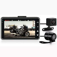 GYAM Motorcycle Camera Motorcycle Dash Cam, Waterproof Dual Lens 1080P Motorbike Driving Recorder DVR Video Recording, Sports Action Camera