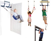 Gym1 Indoor Playground with Indoor Swing, Plastic Rings, and Climbing Ladder