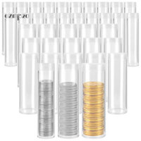 Gzmj 10 Cái Ống Nhựa Trong Suốt Tổ Chức Ống Tròn Giá Đỡ Có Nắp Cho Ngân Hàng Siêu Thị