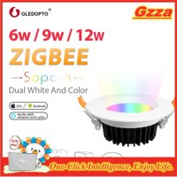 Gzza【cod】【 Giá Rẻ Shipping】 Gledopto ZigBee RGB + CCT Downlight Âm Trần AC100-240V 6 W/9 W/12 W Âm Trần đèn Làm Việc Với Ecoh Plus SmartThings Điều Khiển Bằng Giọng Nói