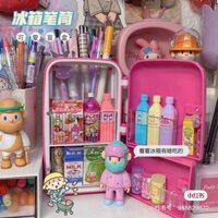 H [1.8000 Lời khen ngợi của mọi người] Hộp đựng bút tủ lạnh sáng tạo hoạt hình dành cho sinh viên Ống lưu trữ máy tính để bàn dung lượng lớn thời trang Hộp đựng bút đa chức năng ngọt ngào dễ thương f