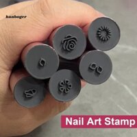 {H} Bộ 6 Bút Tem Nghệ Thuật Móng Tay Dễ Dàng Sử Dụng Bút Gel DIY Cho Họa Tiết Hoa Đẹp Dập Móng Tay Ba Lan Bộ Máy In Làm Móng Tay