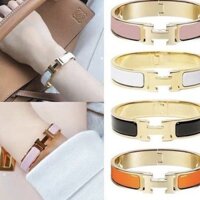 H Chữ Vòng Tay Men 12 Mm Nhẹ Sang Trọng Nam Nữ Cặp Đôi Vòng Tay Cổ Điển Hình Chữ H Vòng Tay Trang Sức