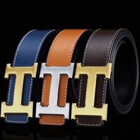 H * RM-s Nam Chữ H Thắt Lưng Phiên Bản Hàn Quốc Thắt Lưng Xu Hướng Thời Trang Cá Tính Học Sinh Mịn Thắt Lưng Da Bò Leat
