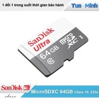 H Thẻ nhớ MicroSDXC 64GB SanDisk Ultra Class 10 533x 80MB/s 4 6