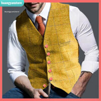 {H1} Áo Vest nam mùa thu đông kẻ sọc mỏng ấm áp vừa vặn Áo ghi lê một ngực mặc dạo phố
