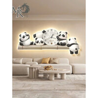 (H16)(HÀNG NHẬP KHẨU LOẠI 1) Đồng hồ gấu trúc lắc chân cute gắn đèn led treo phòng khách, phòng ngủ, cửa hàng, quà tặng