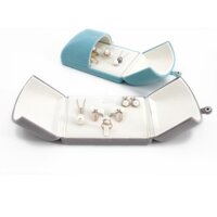 [H2N6] Hộp bộ trang sức cỡ nhỏ - Hộp đựng trang sức bọc nhung cao cấp kiểu nắp mở cánh cửa