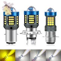 H4 BA20D H6 LED Xe Máy Đèn Pha CSP Hai Màu Trắng Vàng Tia Ống Kính Đèn Sương Mù Cho Xe Máy Xe Tay Ga Chạy HSU1