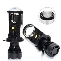 H4 Led Headlight Bulbs with Mini Projector Lens High Low Beam 9003 Led Headlights 35W 5500K 8000LM Can Solve The Astigmatism Problem Plug and Play ...