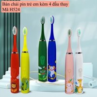 H524- Bàn chải Pin trẻ em kèm 2 đầu thay