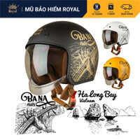 (HẠ LONG BAY + BÀ NÀ HILL) Mũ Bảo Hiểm 3/4 Royal M139 Design Kính Âm, Nón Bảo Hiểm Nam Nữ Chính Hãng