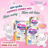 [Hà Nội] Bỉm/Tã Dán Quần Nội Địa Nhật Merries Cộng Miếng Jumbo NB96/S88/M68/M58/M76/M74/L50/L58/XL44/XL50/XXL28/XXL32