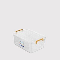 (Hà Nội) Bộ 5 thùng nhựa chữ nhật 30 Lít Duy Tân có quai cao cấp (Trong suốt)