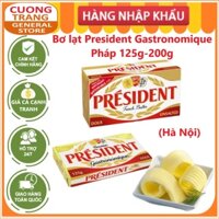 (Hà Nội) Bơ lạt President Gastronomique Pháp 125g, 200g (82% béo)