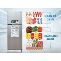 Hà Nọi gia đình Thanh lý Tủ lạnh inverter Aqua AQR-I287BN 267 lít, Tủ lạnh Panasonic 307 lít NR-BL347