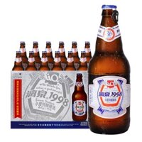 [HÀ NỘI] Sỉ 1 thùng 12 chai bia Liquan 1998, bia Trung Quốc nhập khẩu (nắp giật)