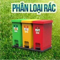 [Hà Nội] Thùng rác Duy Tân Eco bộ 3 với 3 ngăn phân loại rác cực tiện - Hàng chính hãng