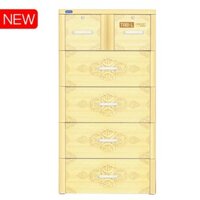 (Hà Nội) Tủ nhựa Duy Tân Tabi L 5 tầng KEM ĐIÊU KHẮC (kèm hình thật)