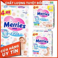 [Hà Nội](Cộng Miếng)Tã Dán/ Quần Merries Nội Địa Nhật NB90+6/ S82+6 / M64+4 / L58/ M58+6 Cam kết chất lượng, uy tín
