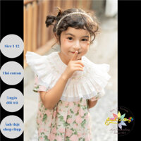 [Hà Nội]{FreeShip Extra} Váy bé gái hoa hồng cổ ren, Đầm Smock Cô Năng xinh xăn cho bé gái từ 9-40kg