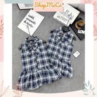 HA8, Váy đầm bé gái, Váy sát nách nơ caro xoè bồng cho bé gái
