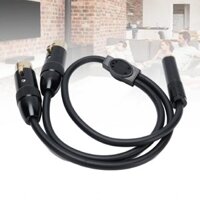 Haape XLR đến 1/4 inch Y Cáp bộ chia cân bằng Nữ 3 Pin Connector Connection Connection Connection 1.64ft