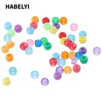 Habelyi 720 Chiếc Hạt Ngựa Cầu Vồng, Bộ Dụng Cụ Làm Vòng Tay Hạt Kandi Cầu Vồng 6 * 9mm, Bộ Dụng Cụ Làm Vòng Tay Bằng Nhựa Thủ Công Vòng Cổ Hạt Pony