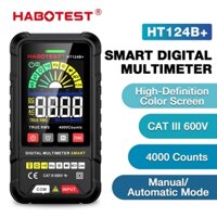 HABOTEST HT124 Đồng hồ vạn năng kỹ thuật số thông minh 600V AC/DC Voltage Meter 4000 Count True Mean Square Root Máy đo